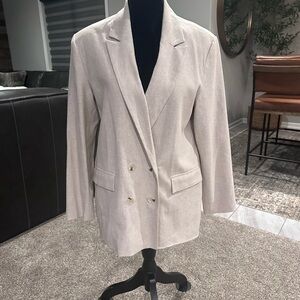 Old Navy Beige Double-Breasted Blazer